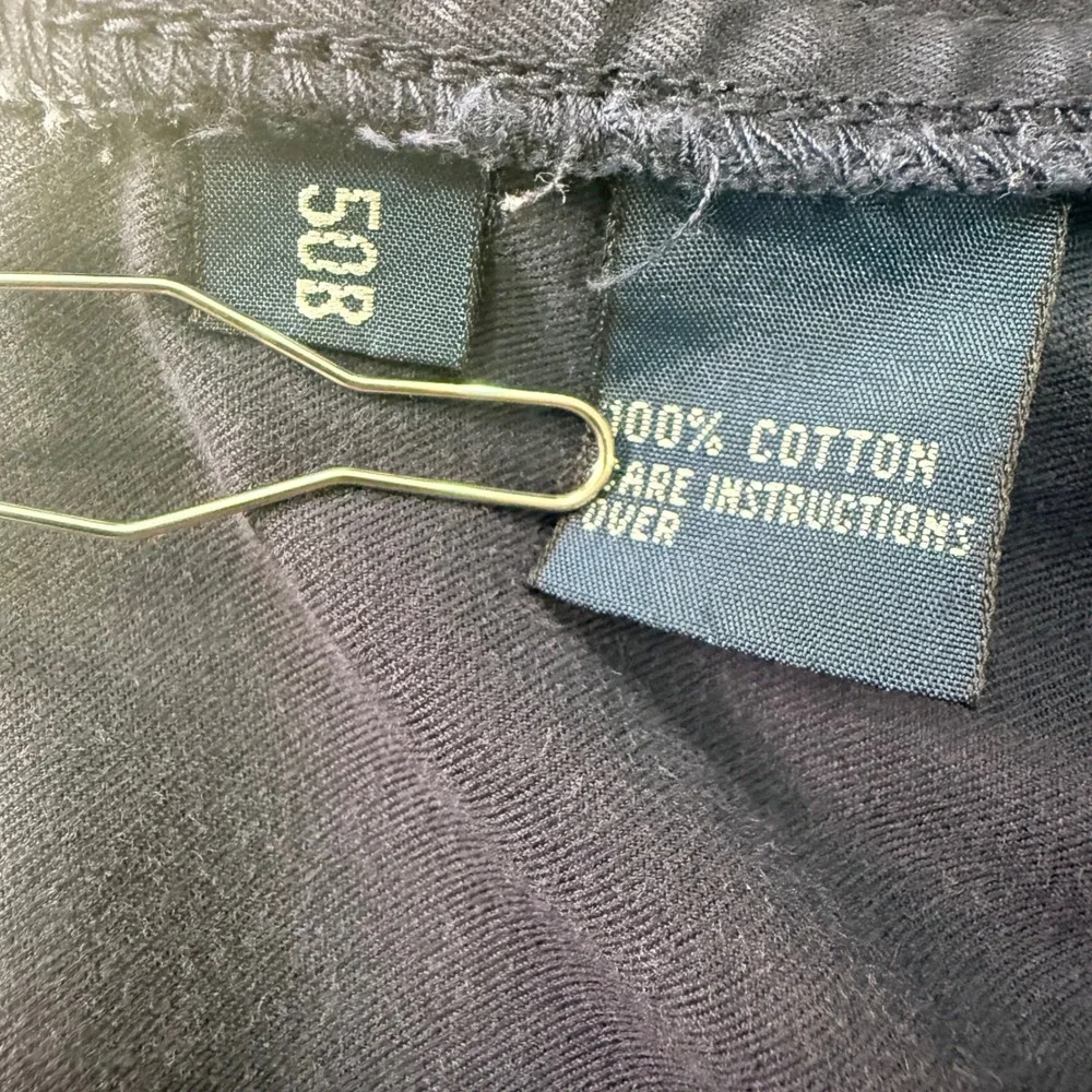 Vintage Polo Ralph Lauren Tyler Short Men 50B Navy Blue Pleated Chino Big & Tall